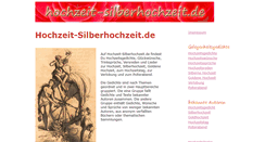 Desktop Screenshot of hochzeit-silberhochzeit.de