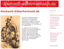 Tablet Screenshot of hochzeit-silberhochzeit.de